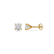 8 kt. guld ørestikker 5,5 mm. med syntetisk cubic zirconia i 4 grabber.