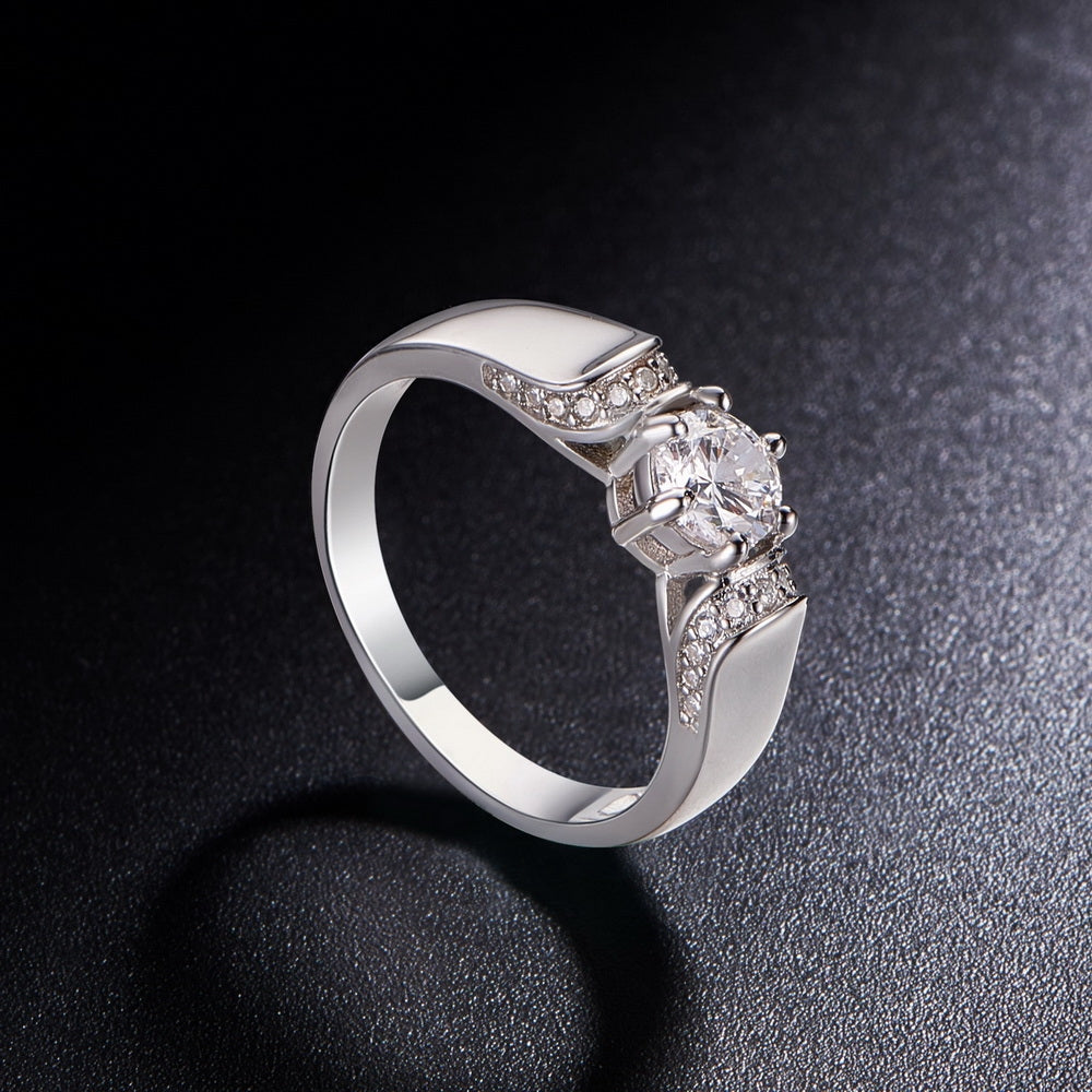 Sølv ring med zirconia sten