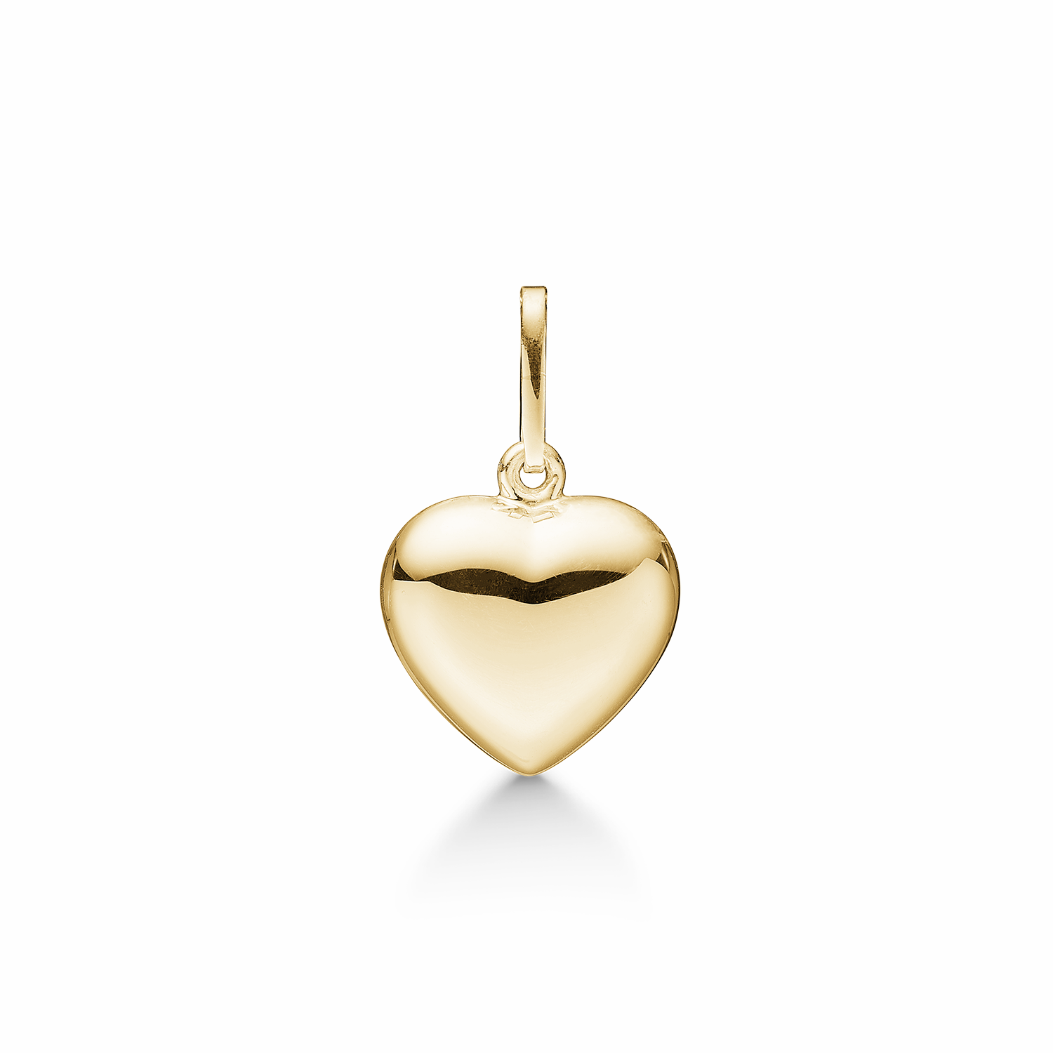 8 kt. guld vedhæng hjerte. Mål: 11 x 10 mm.