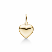 8 kt. guld vedhæng hjerte. Mål: 11 x 10 mm.