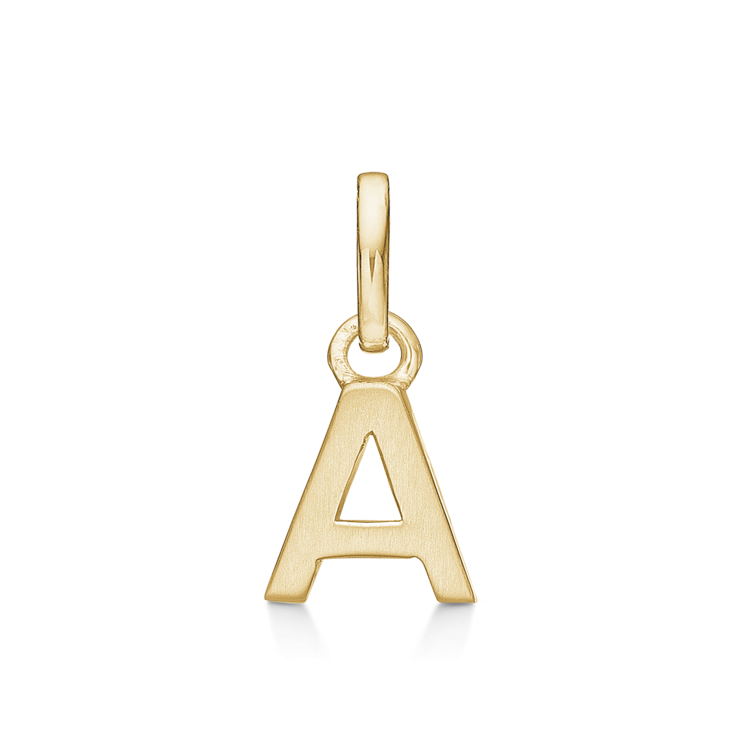 8 kt. guld vedhæng bogstav A. Mål: 8 x 6 x 3.3 mm.