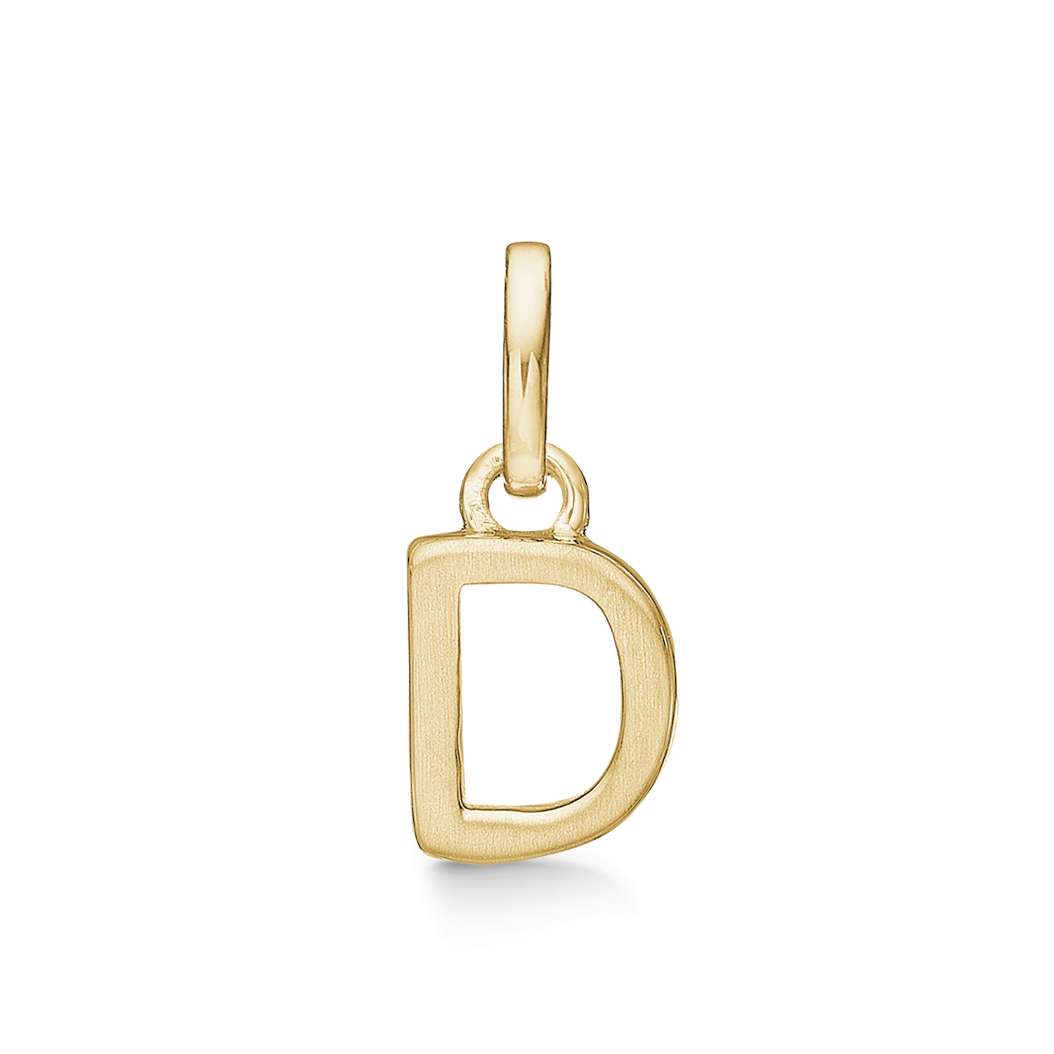 8 kt. guld vedhæng bogstav D. Mål: 7.6 x 5.9 x 3.3 mm.