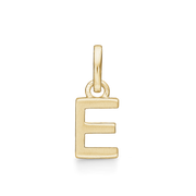 8 kt. guld vedhæng bogstav E. Mål: 7.6 x 5.4 x 3.3 mm.