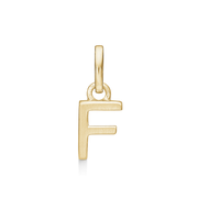 8 kt. guld vedhæng bogstav F. Mål: 7.5 x 5.4 x 3.3 mm.