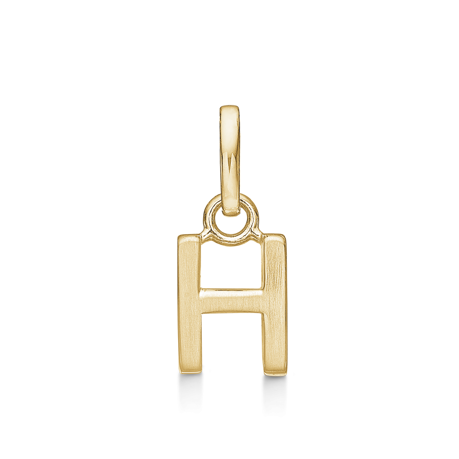 8 kt. guld vedhæng bogstav H. Mål: 7.4 x 5.6 x 3.3 mm.