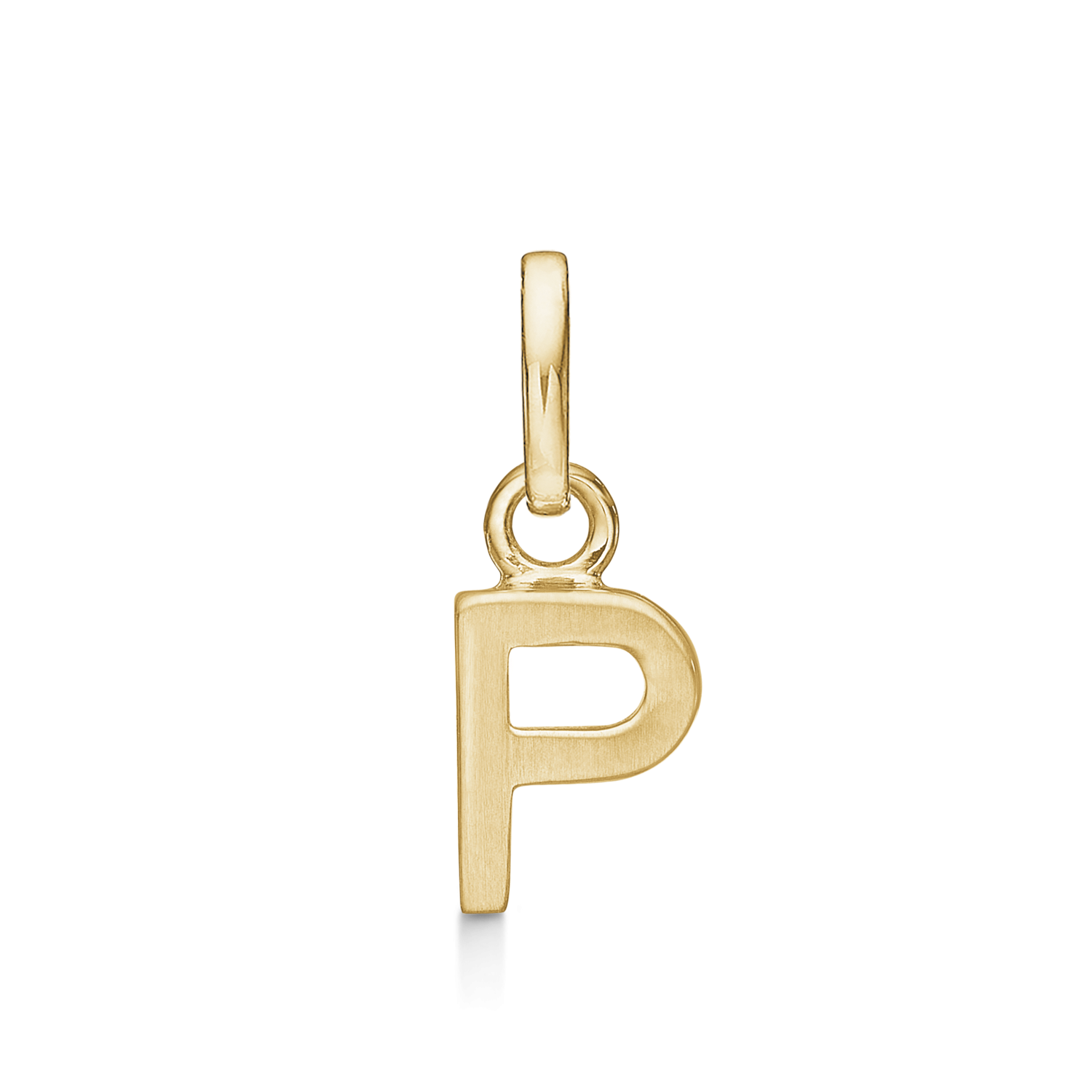8 kt. guld vedhæng bogstav P. Mål: 7 x 5.2 x 3.3 mm.