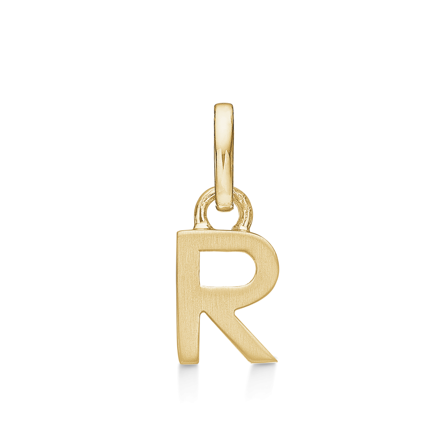 8 kt. guld vedhæng bogstav R. Mål: 7 x 5.3 x 3.3 mm.