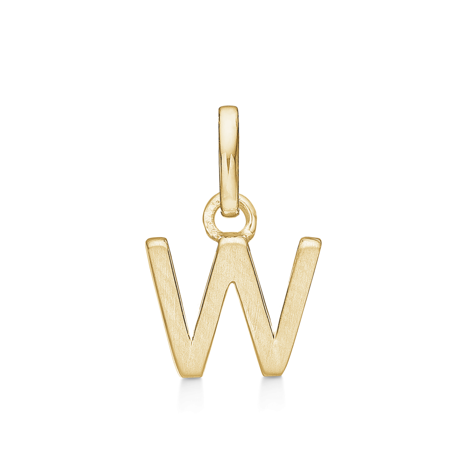 8 kt. guld vedhæng bogstav W. Mål: 7 x 8.9 x 3.3 mm.
