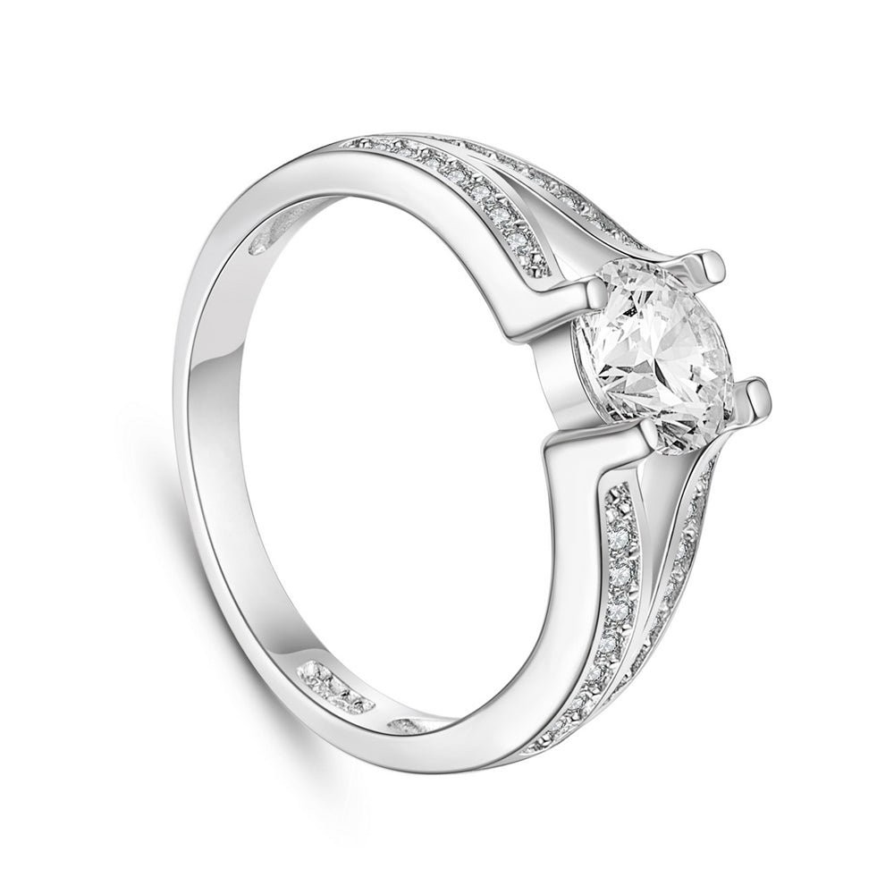 Sølv ring med zirconia stene