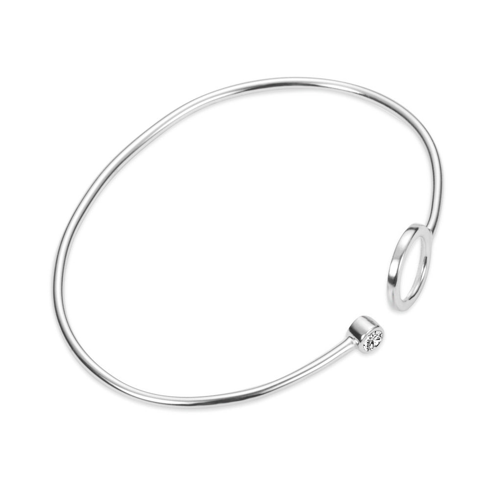 Armring med cirkel og zirkonia