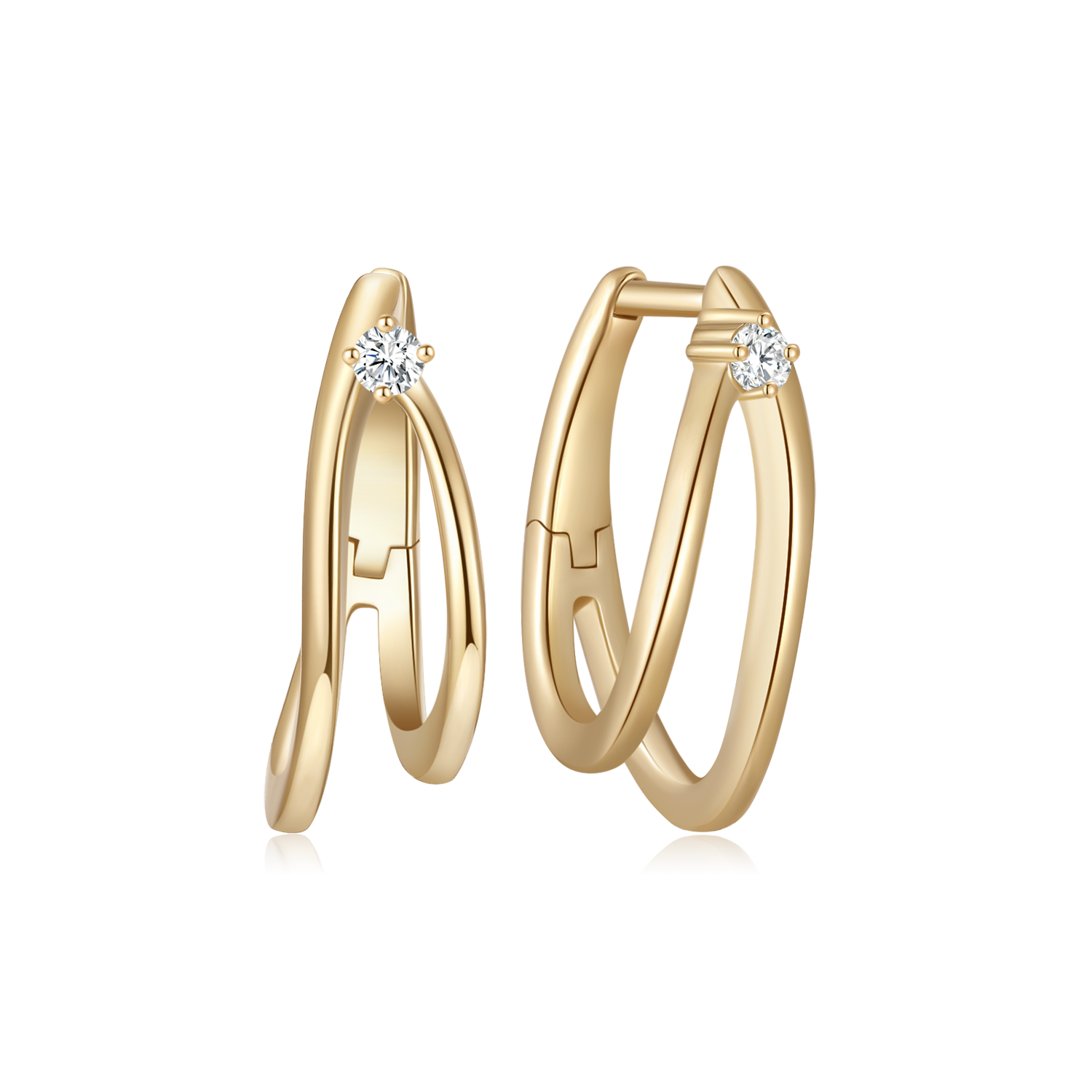 14 kt. Guld creoler 70257037