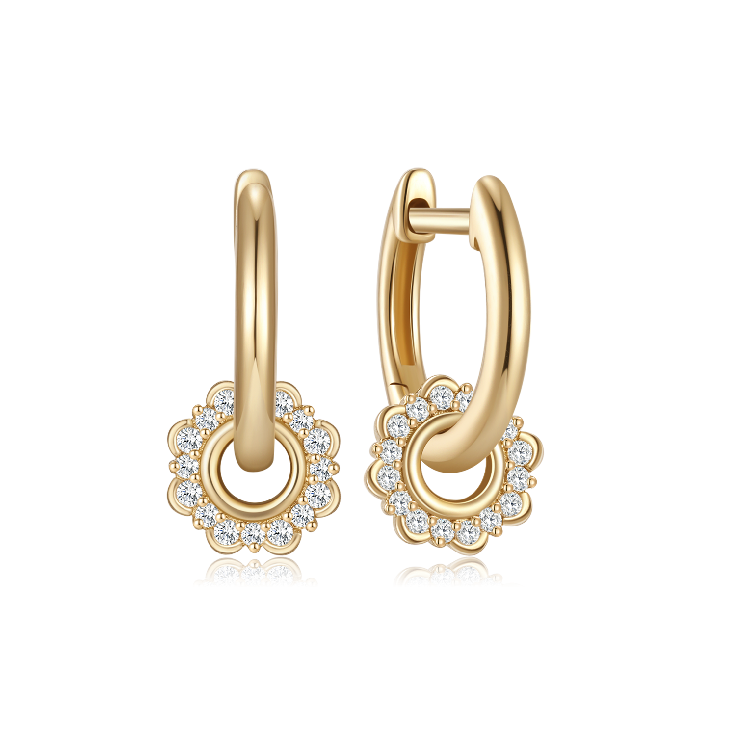 14 kt. Guld creoler 70257040