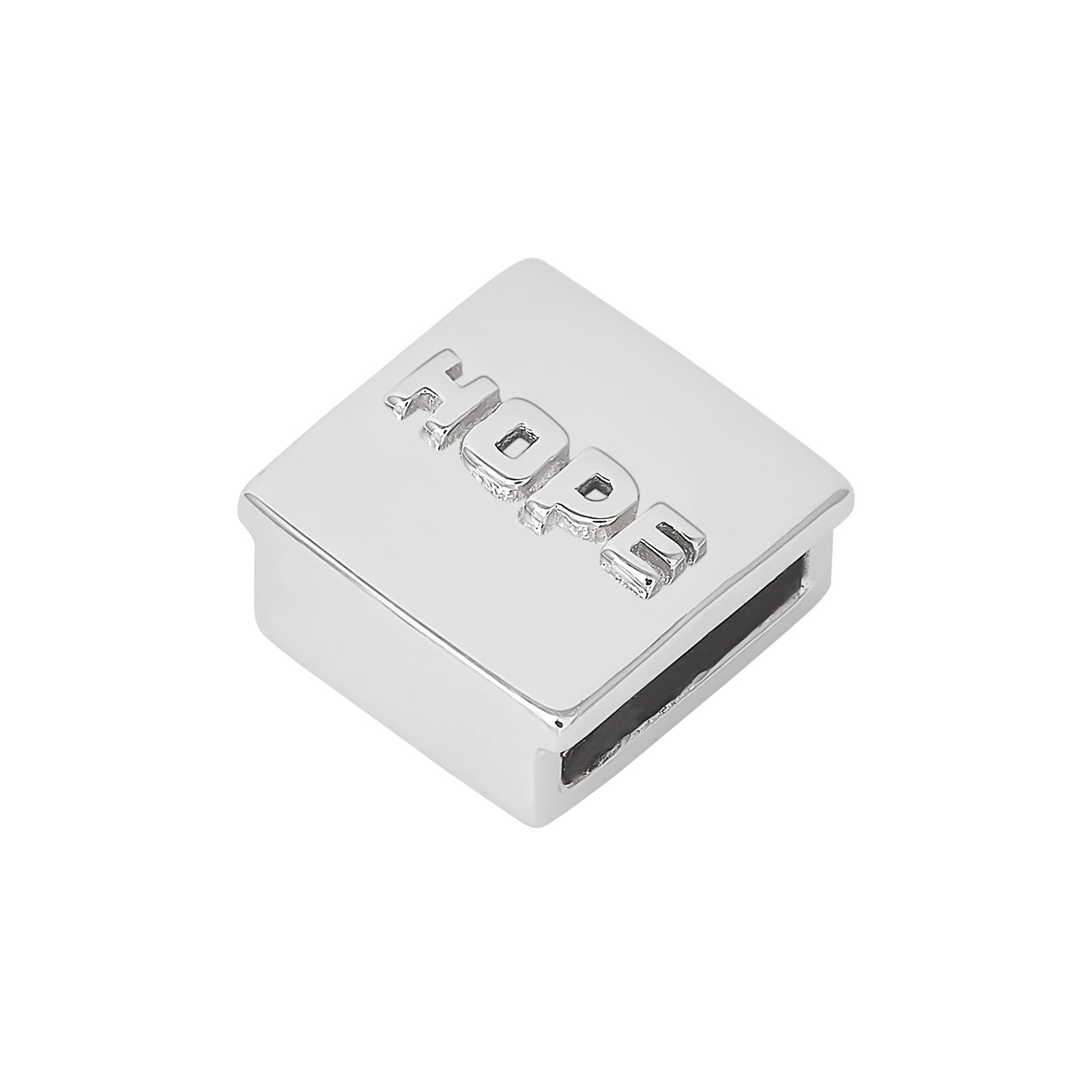Rhd. Sølv led HOPE firkant TIML 8mm