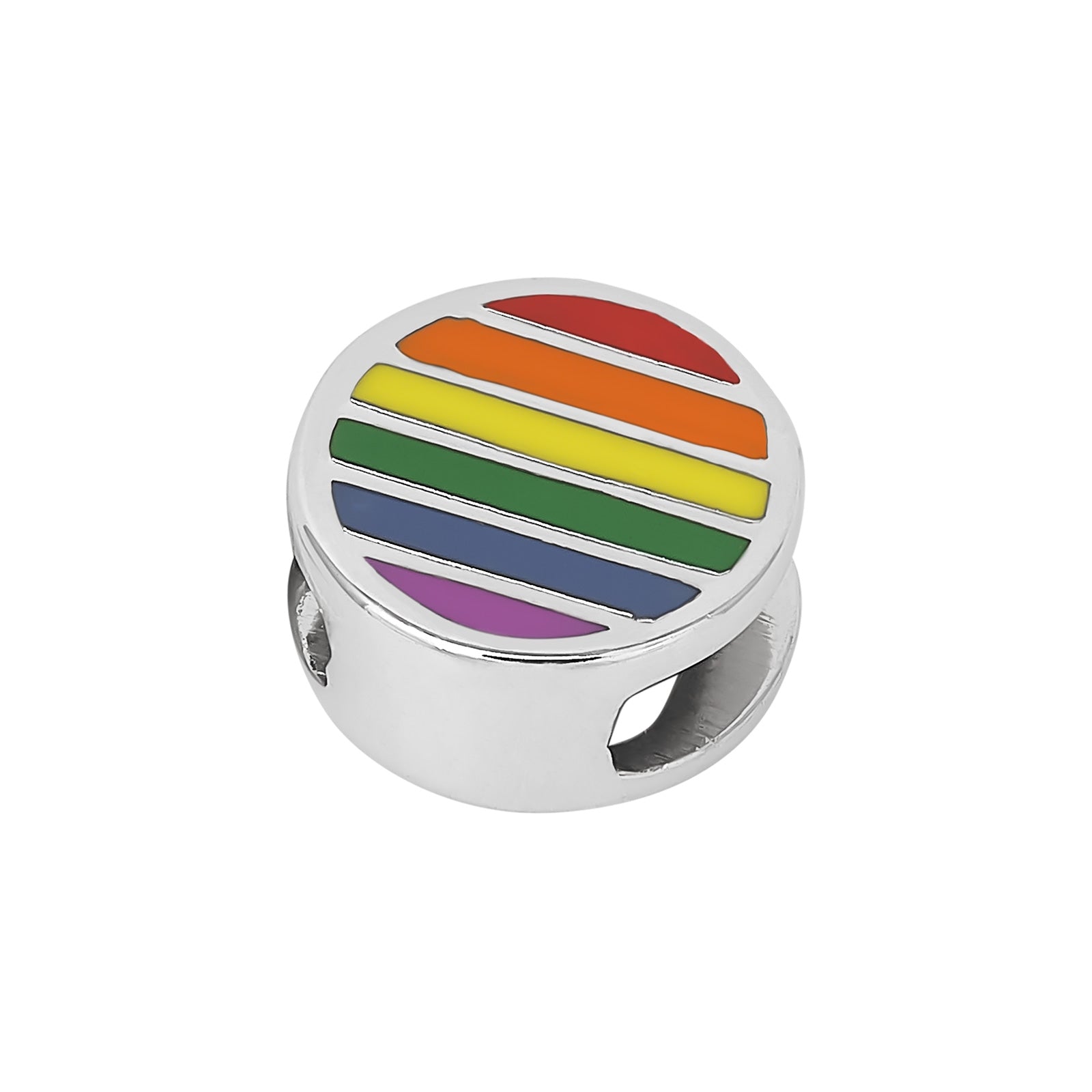Rhd. Sølv led LGBT TIML rund 8mm