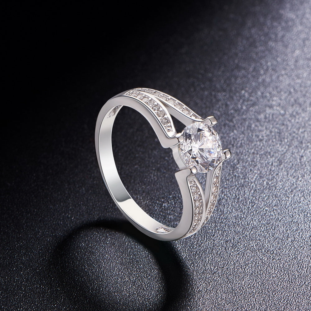 Sølv ring med zirconia sten