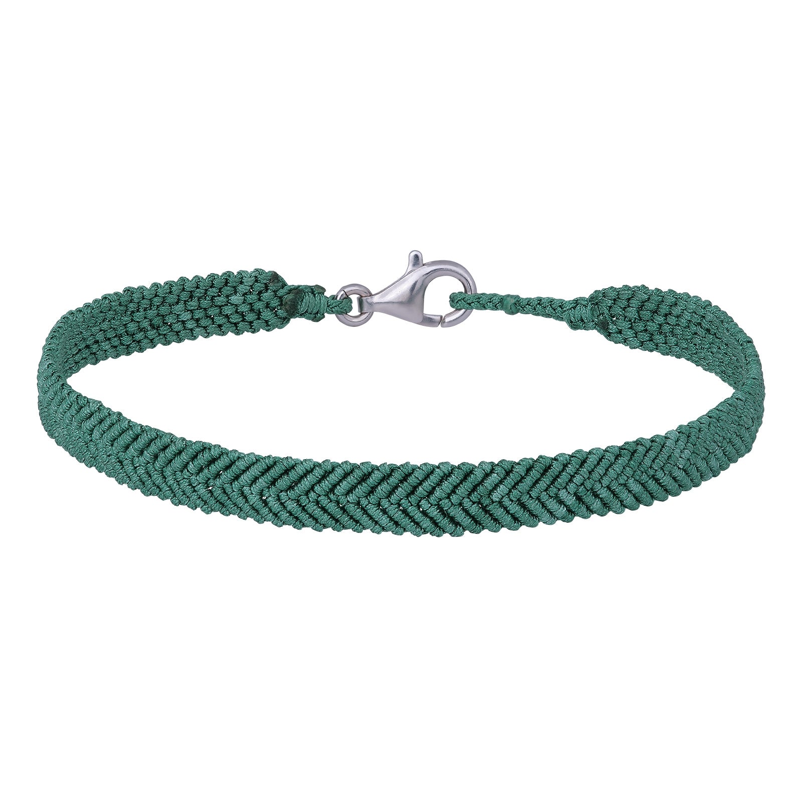 Håndflettet armbånd 16+0,5cm TIML grøn