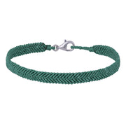 Håndflettet armbånd 18+0,5cm TIML grøn