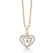 14 kt. Guld halskæde med cubic zirconia 