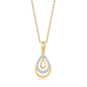 Halskæde med 14 karat vedhæng m zirconia