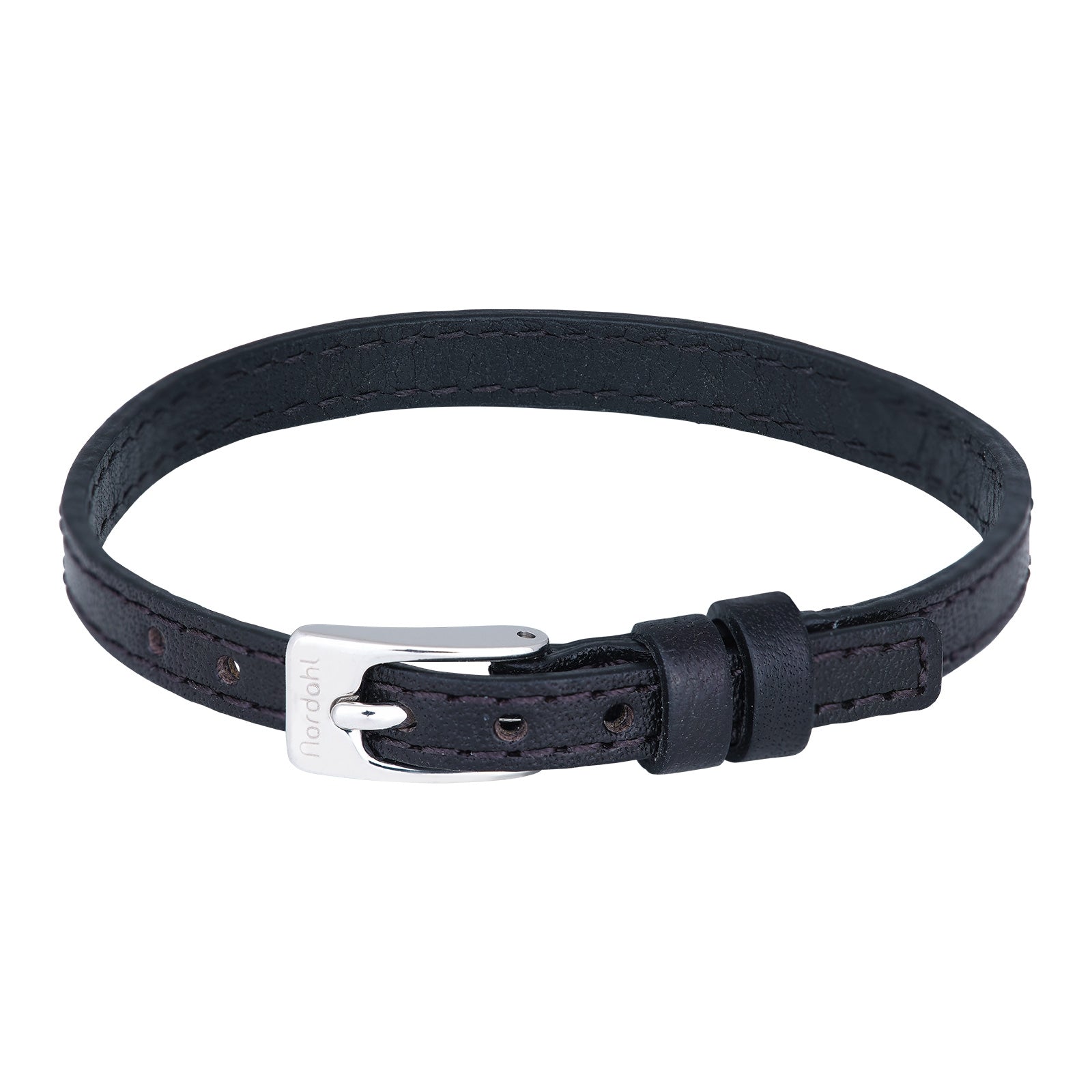 TIML bracelet sort kalveskind 16-19cm