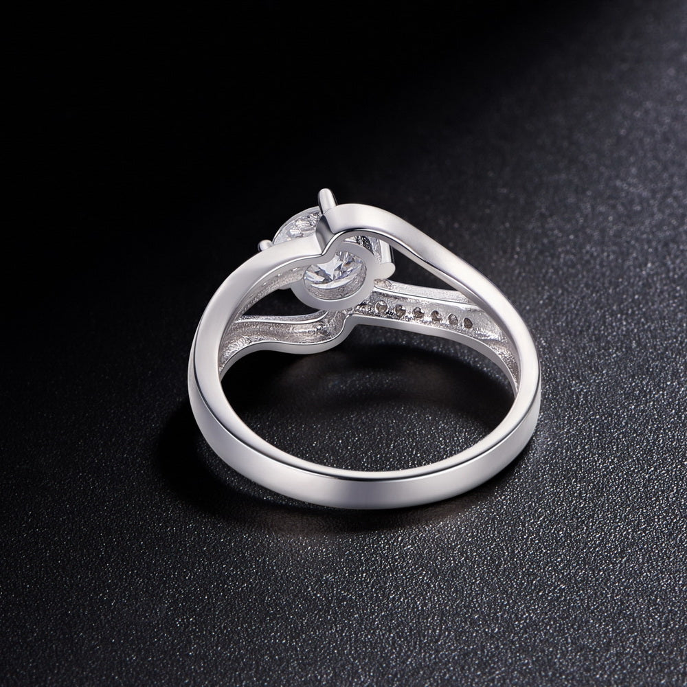 Sølv ring med zirconia sten