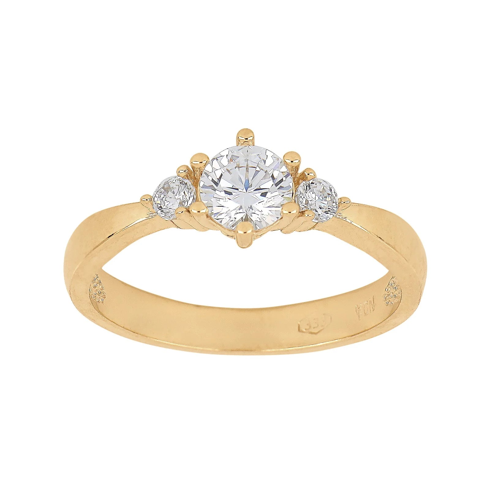 8 kt. guldring m/cz - Urma.dk