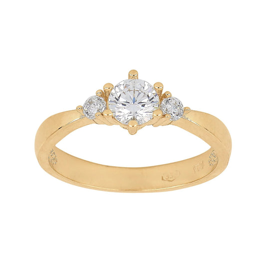 8 kt. guldring m/cz - Urma.dk
