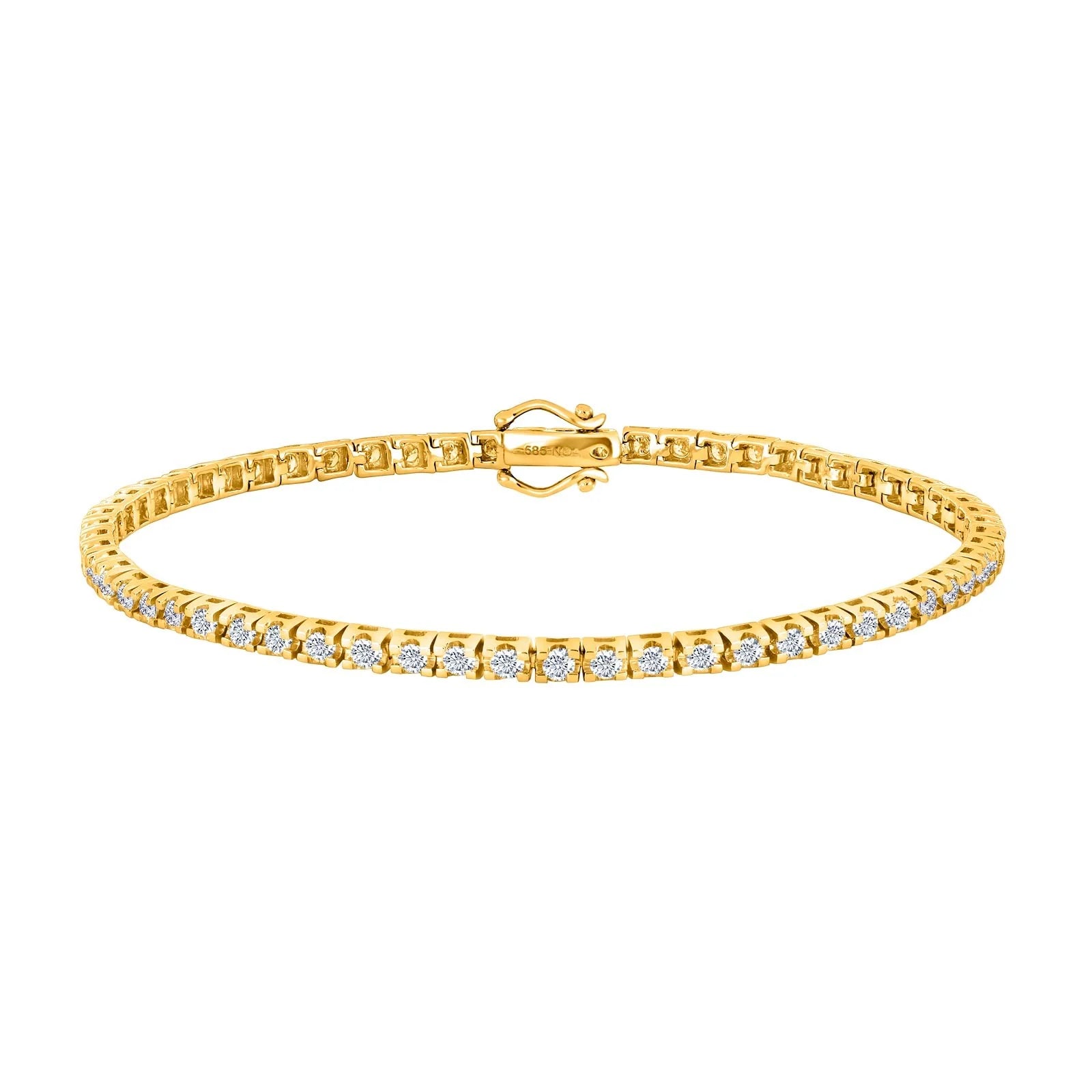 14kt. guld tennisarmbånd dia. 2.0ct W/SI