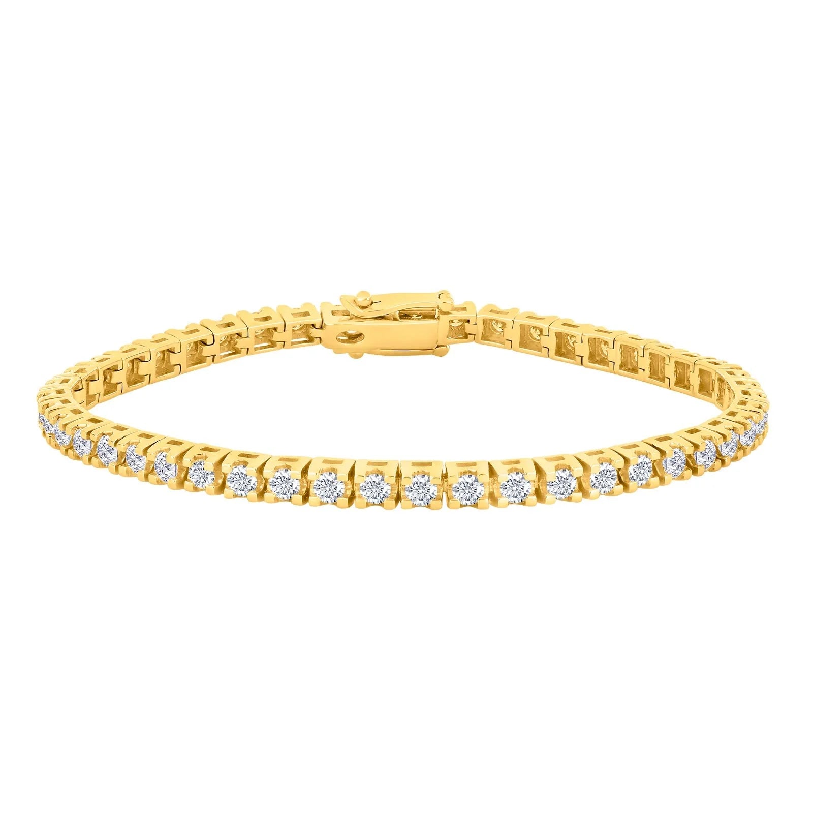 14kt. guld tennisarmbånd dia. 4.0ct W/SI