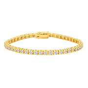 14kt. guld tennisarmbånd dia. 4.0ct W/SI