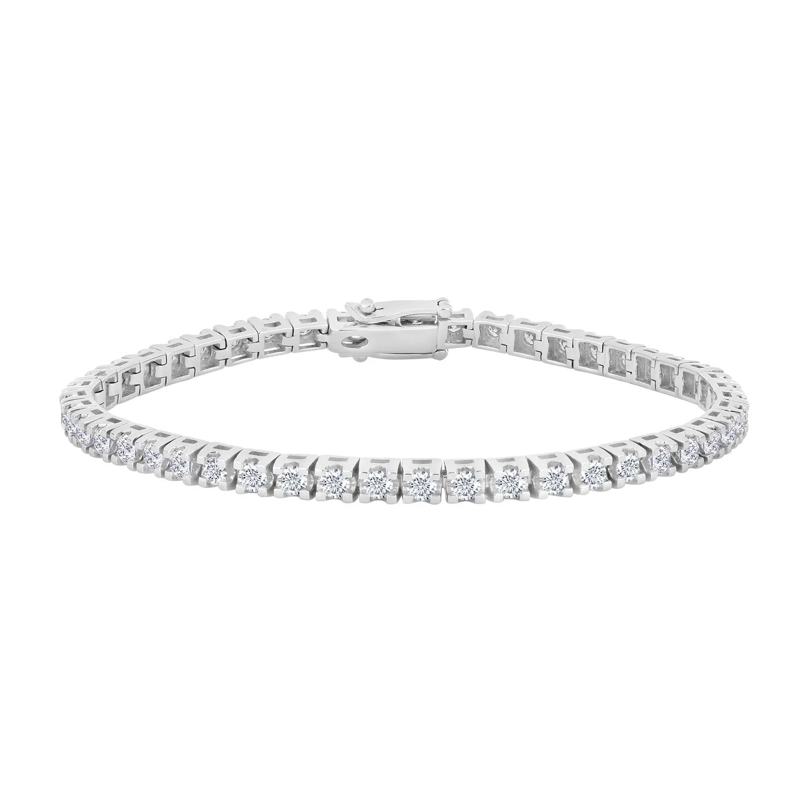 14kt. hvidgulds tennisarmbånd dia. 4.0ct W/SI