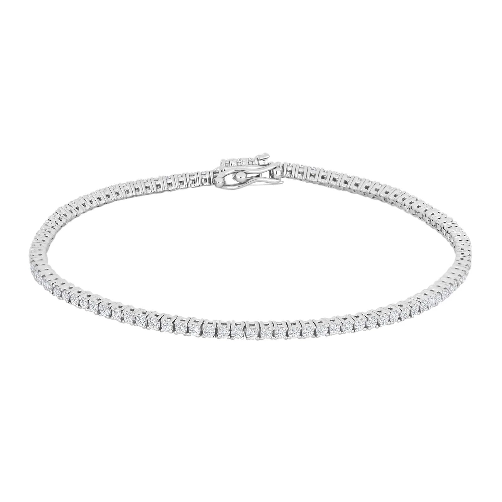 14kt. hvidgulds tennisarmbånd dia 1.54ct W/SI