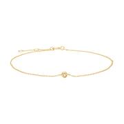 14kt. guldarmbånd m. 0,005ct W/SI