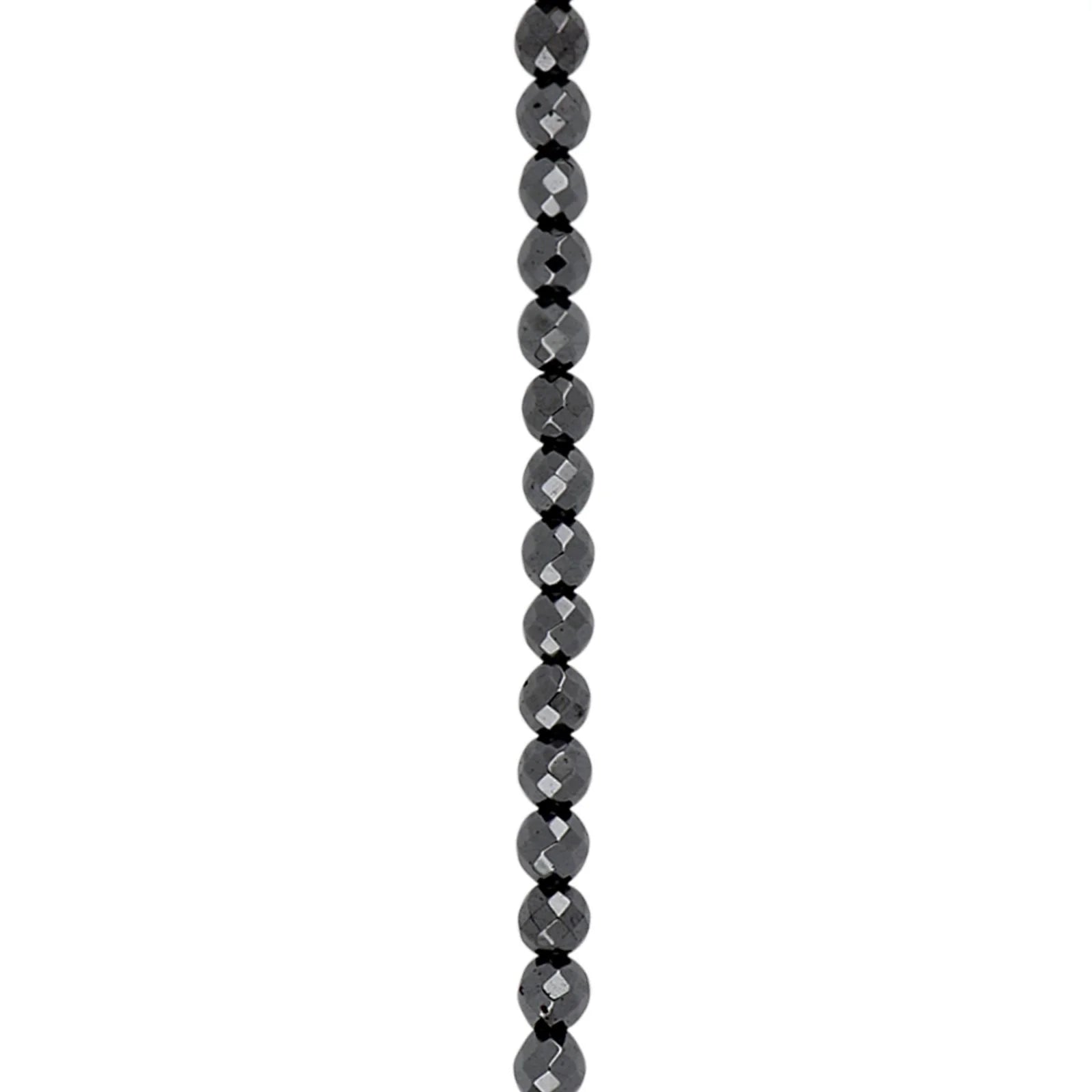 Hematit system-kæde facet. 8mm 45cm