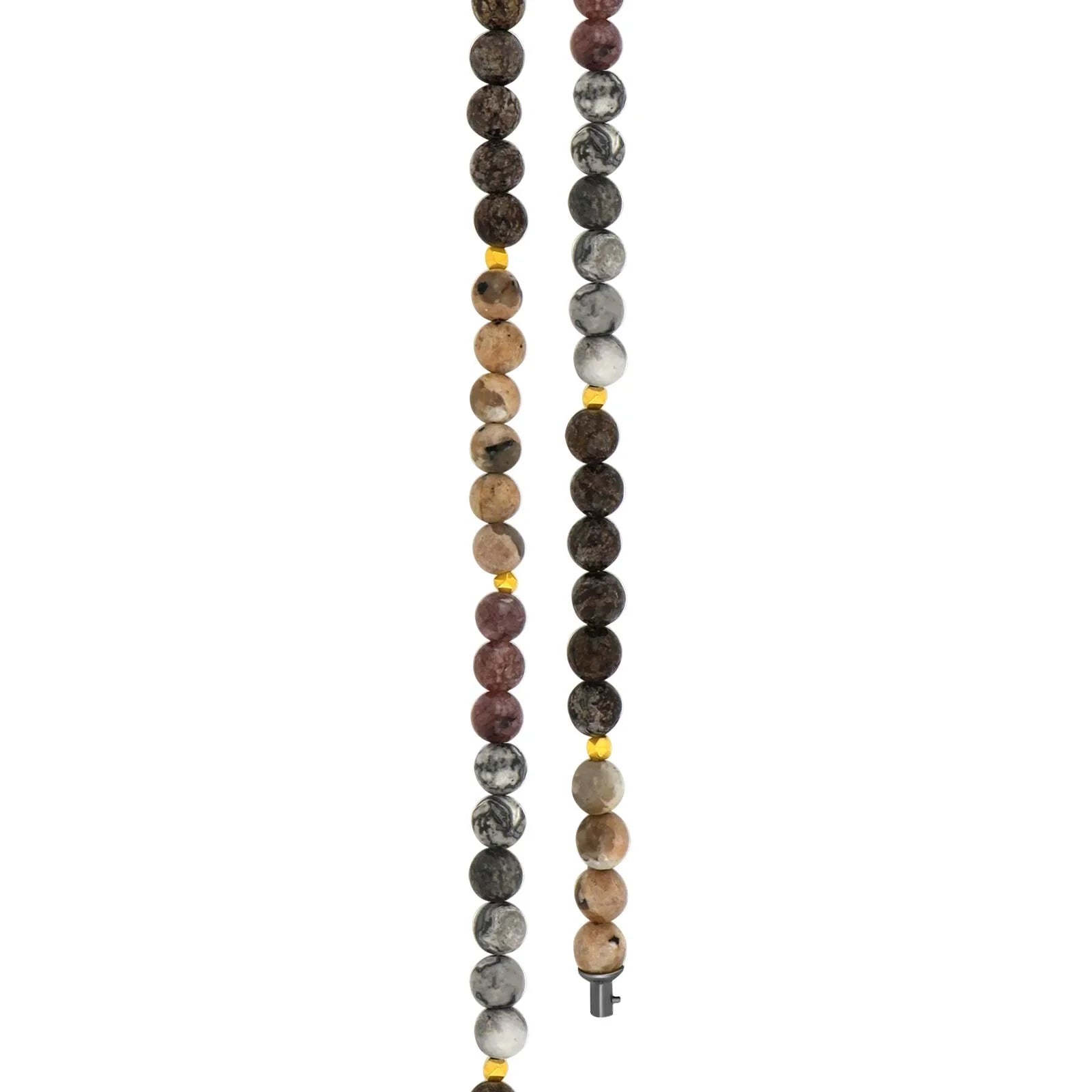 Jasper,spong quartz, snow flake jasper, forg. hematit 6mm