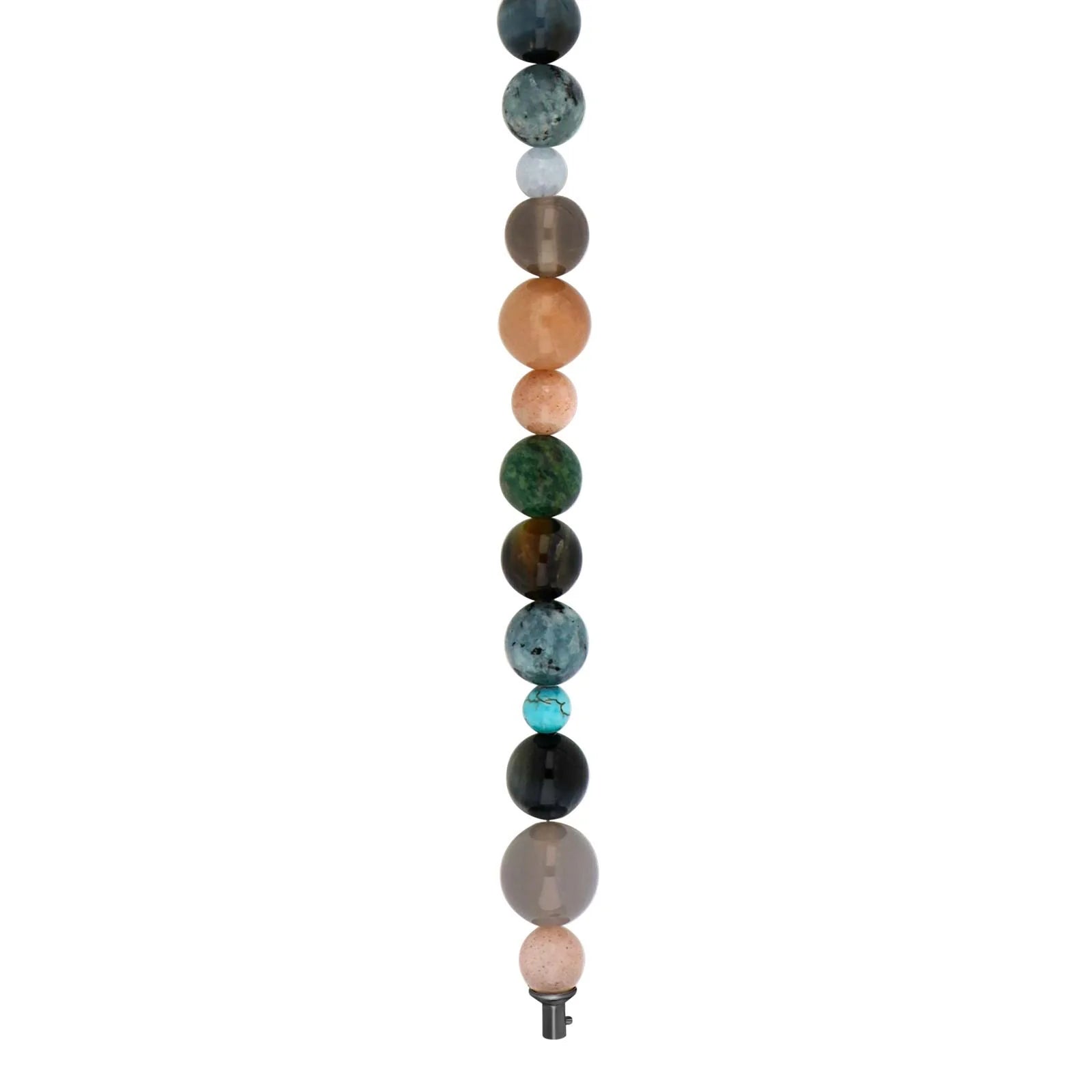 Grå agate, sol sten, tiger øje, howlite, jasper, labradorit, quatz system-kæde