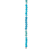 Blå spong quartz, Howlite, hematit 6mm system-kæde