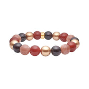 Sun stone, karneol, granat, MOP 12mm armbånd