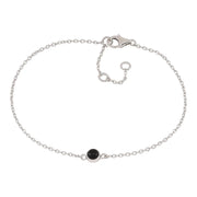 Rhd. sølv armbånd SWEETS52 black onyx 4,5mm