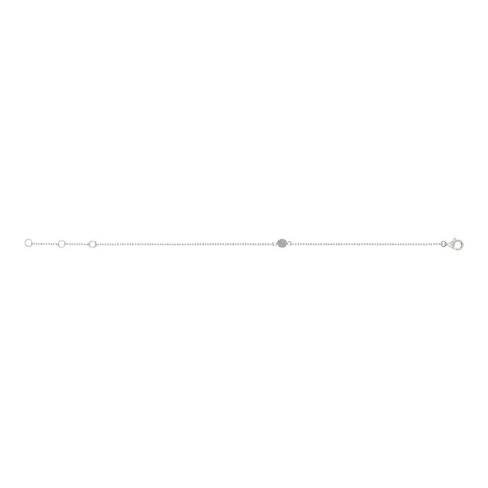 Rhd. sølv armbånd SWEETS52 grey moon st 4,5mm