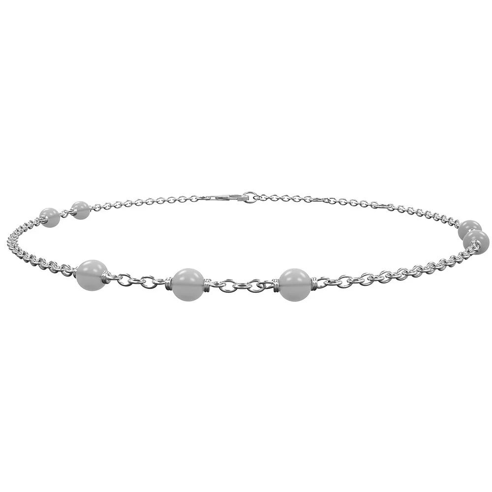 Rhd. sølv armbånd SWEETS52 grey moon stone 7
