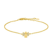 Silver bracelet angel w/cz
