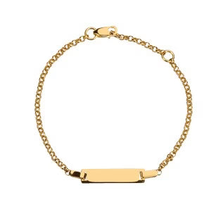 8kt gold bracelet w/plate