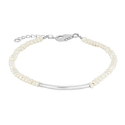 Rhod. sølvarmbånd PEARL52