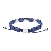 SON armbånd lapis og stål