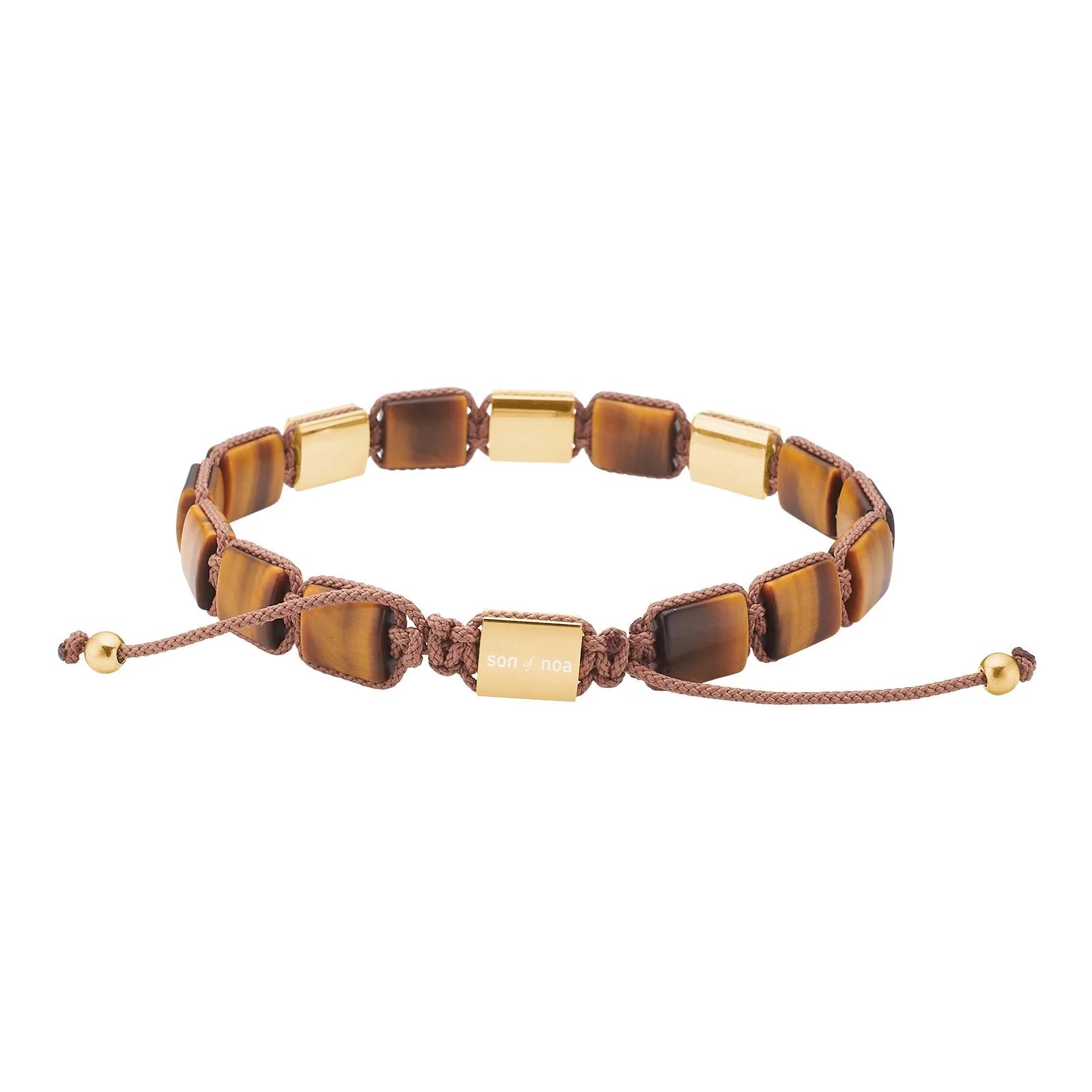 SON armbånd yellow tiger eye og IP gold