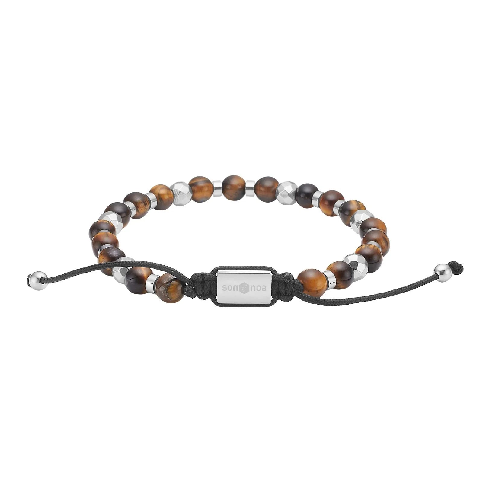 SON armbånd yellow tiger eye og stål