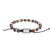 SON armbånd yellow tiger eye og stål