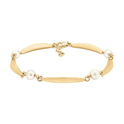 SIERSBØL 14kt. banan & perle (FVP)armbånd 18+2cm