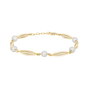 SIERSBØL 8kt. bur & perle (FVP) armbånd 18+2cm